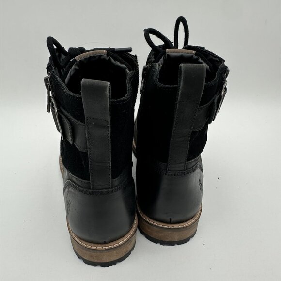 Reserved Black Leather Combat Boots Size 10 main image 4